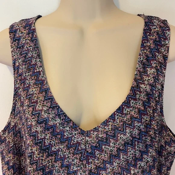 Anthropologie Maeve Westwater chevron stripe knit dress. Size large. - Picture 3 of 10